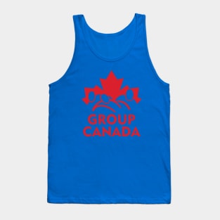Group of People and Maple leaf shape Composition to show Canada People expression Tank Top